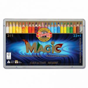 Kredki Jumbo Koh-i-Noor Magic 3in1, 24 kolory